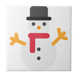 Carreau emoji bonhomme de neige