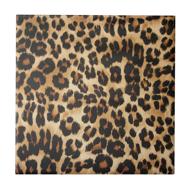Carreau Empreinte de léopard de mosaïque de trivet (Devant)