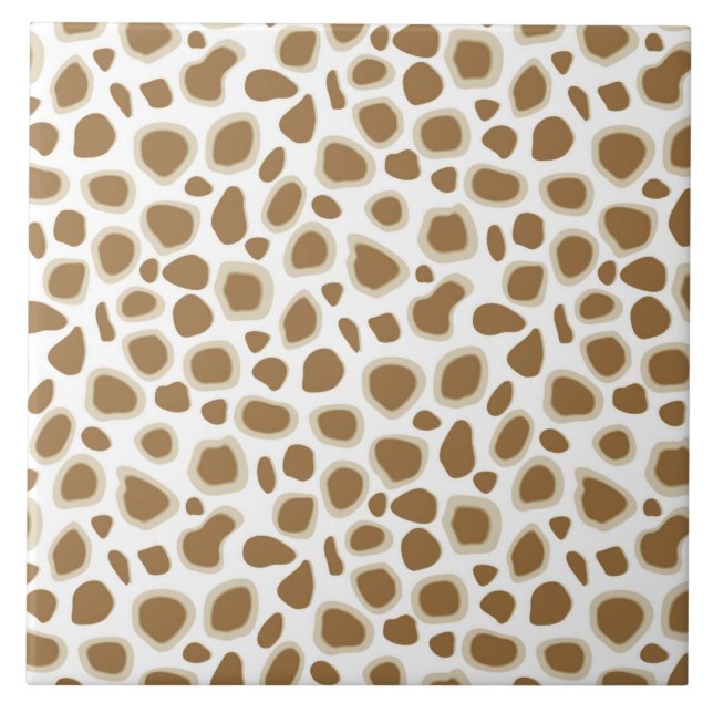 Carreau Empreinte de léopard - Taupe Tan et Blanc (Devant)