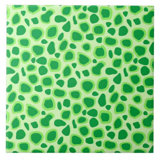 Carreau Empreinte de léopard - Tons de Lime Vert (Devant)