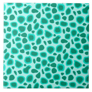 Carreau Empreinte de léopard - turquoise et Aqua