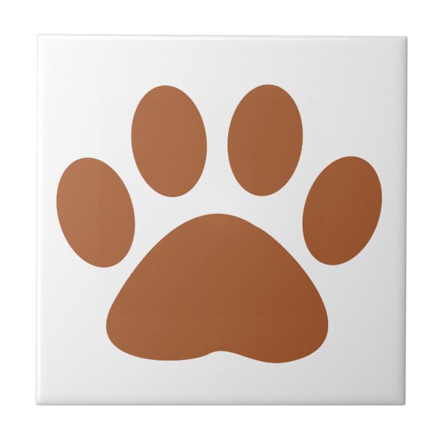 Carreau Empreinte de patte Brown de chatte à chien (Devant)