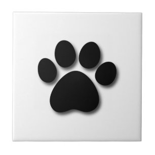 Carreau Empreinte de patte espiègle de chien pour la PATTE