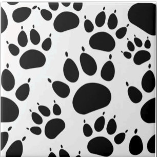 Carreau Empreintes de pattes de chien et de chat personnal
