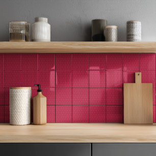 Carreau en céramique à motif magenta isométrique m
