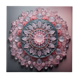 Carreau en céramique de quartz rose