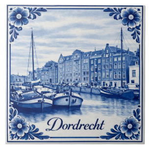 Carreau en céramique de style Delft Blue de Dordre