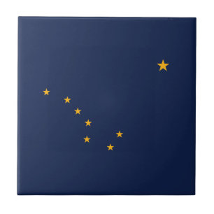 Carreau en céramique du drapeau de l'Alaska
