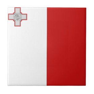 Carreau en céramique du drapeau de Malte