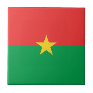 Carreau en céramique du drapeau du Burkina Faso