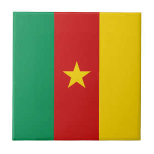Carreau en céramique du drapeau du Cameroun
