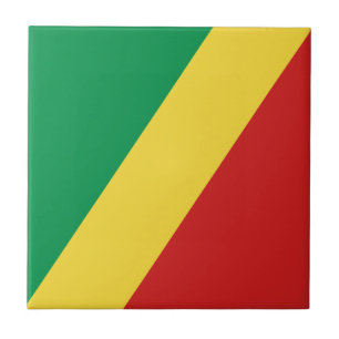 Carreau en céramique du drapeau du Congo-Brazzavil
