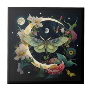 Carreau en céramique  -  Papillon de nuit