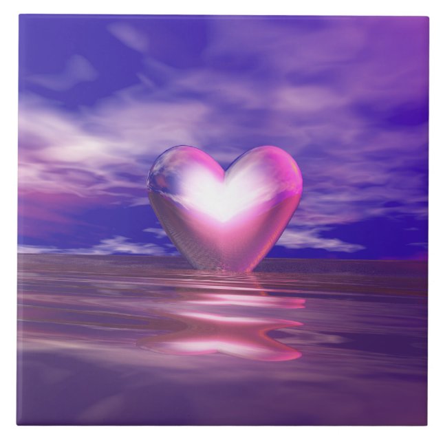 Carreau En mer du coeur rose (Devant)