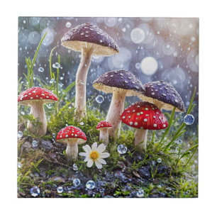 Carreau Enchanter Toadstools Pluie Imaginaire Fun Forest