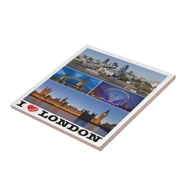 Carreau ENG065 LONDRES "I LOVE", Angleterre, (Côté)