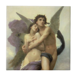 Carreau Enlèvement de Psyché par Bouguereau