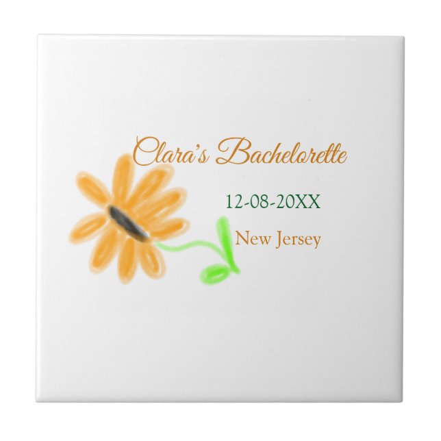 Carreau Enterrement de vie de jeune fille nom date lieu to (Devant)