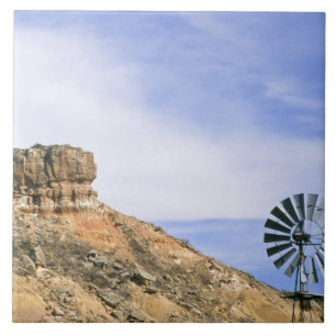 Carreau Éolienne et falaises de Palo Duro, Texas, États-Un