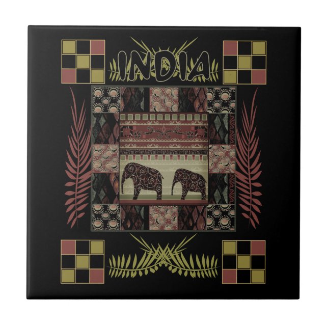 Carreau Ephapes ethniques disparates en Inde (Devant)