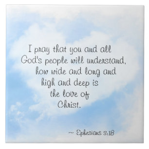 Carreau Éphésiens 3:18 Quelle est la profondeur et la larg