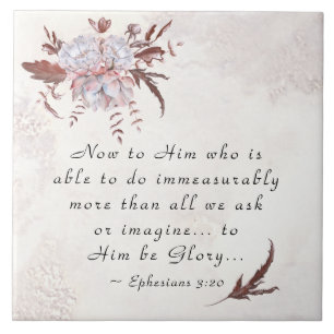 Carreau Éphésiens 3:20 À Celui qui est capable de faire pl