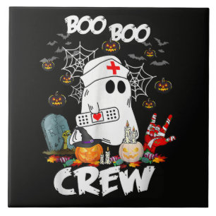 Carreau Équipage Boo Boo Infirmière Fantôme Halloween Épou