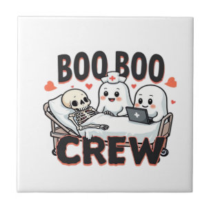 Carreau Équipage Boo Boo Mignon Halloween Infirmière Fantô