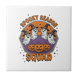 Carreau Équipe de la saison effrayante T-shirt Halloween f