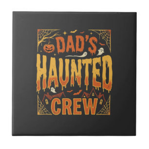 Carreau Équipe de papa Halloween ensorcelée