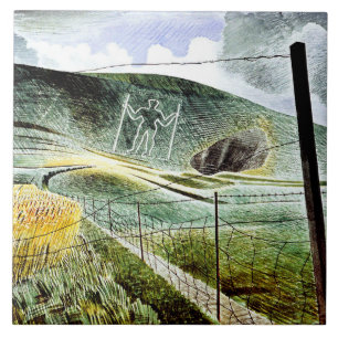 Carreau Eric Ravilious - The Wilmington Giant, fine art