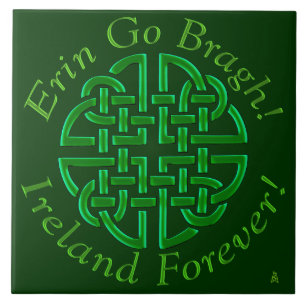 Carreau Erin vont Bragh ! Noeud ! (Carreau de céramique)
