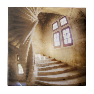 Carreau Escalier en colimaçon beige, France