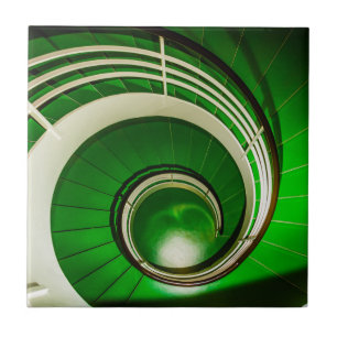 Carreau Escalier vert circulaire