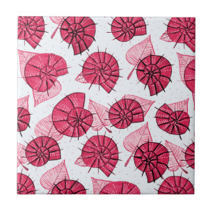 Carreau Escargots roses Motif Zoologie de la fille
