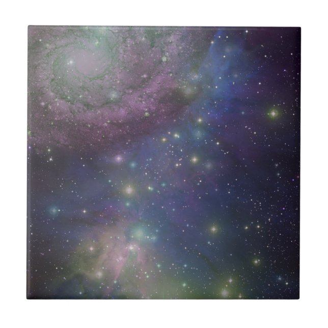 Carreau Espace, étoiles, galaxies et nébuleuses (Devant)