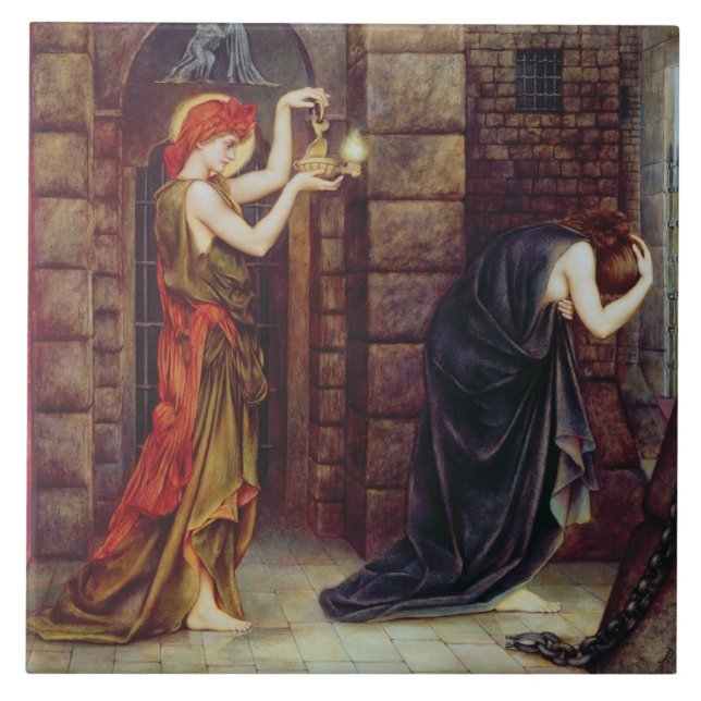 Carreau Espoir dans la prison du désespoir (huile sur la (Devant)