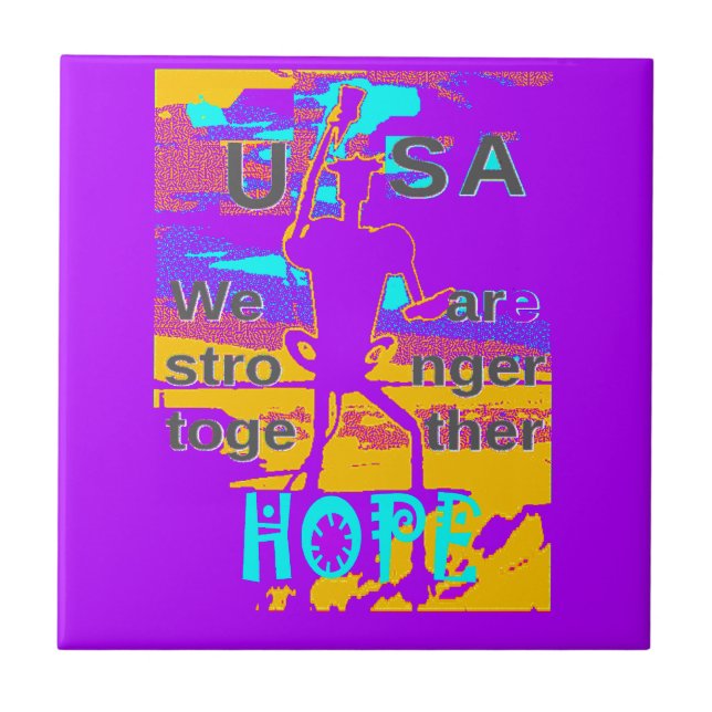 Carreau Espoir psychédélique aux Etats-Unis : Neon Unity A (Devant)