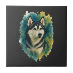 Carreau Esprit de Husky Aquarelle Majesté