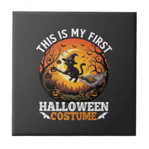 Carreau Est Premier Costume d'Halloween Balai Chat Noir_1