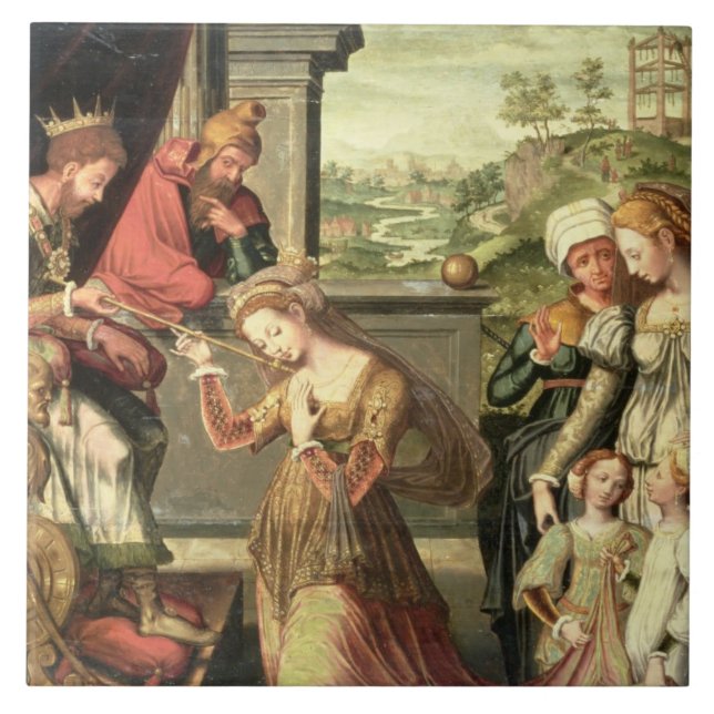 Carreau Esther avant le Roi Ahasuerus avec Haman étant (Devant)