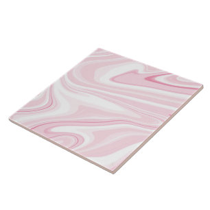 Carreau Esthétique Retro Liquid Swirl Peinture rose