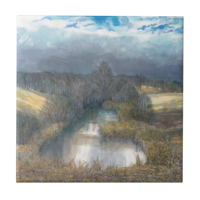 Carreau étang d'automne (Devant)