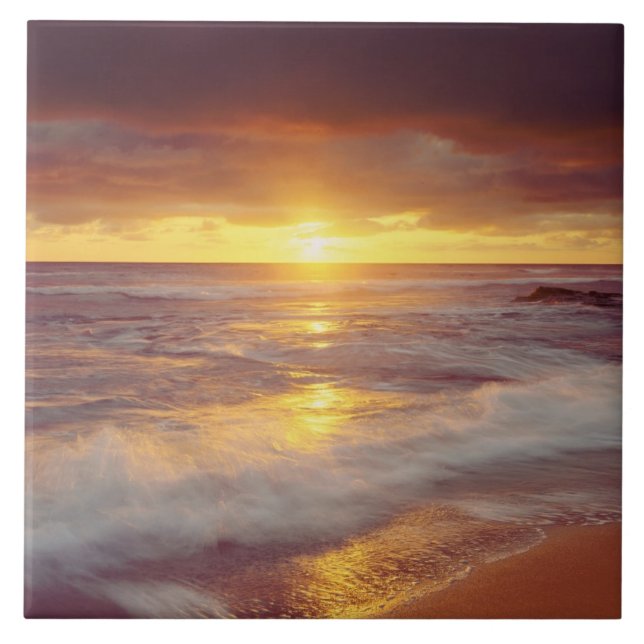 Carreau États-Unis, Californie, San Diego. Plage de Sunset (Devant)