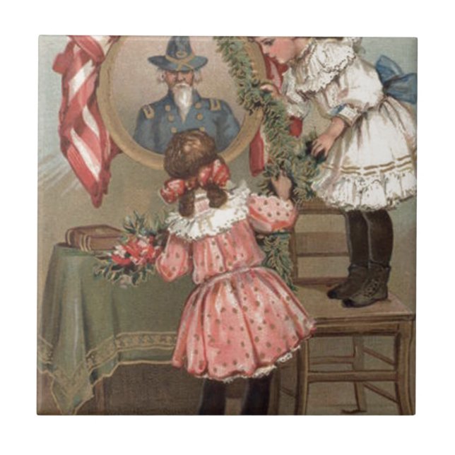 Carreau États-Unis drapeau Union de la guerre civile (Devant)