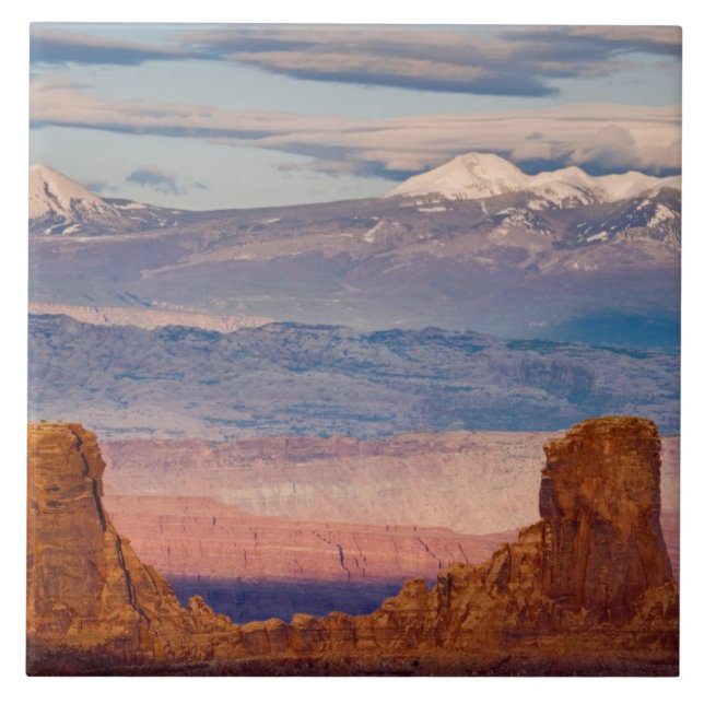 Carreau États-Unis, Utah. Vue panoramique sur les montagne (Devant)