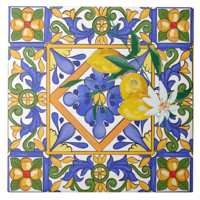 Carreau été, agrumes, sicilienne, style méditerranéen, cit (Devant)