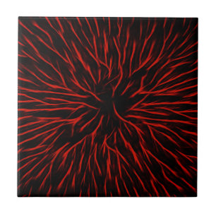 Carreau Étincelle rouge à chaud brillant Abstrait