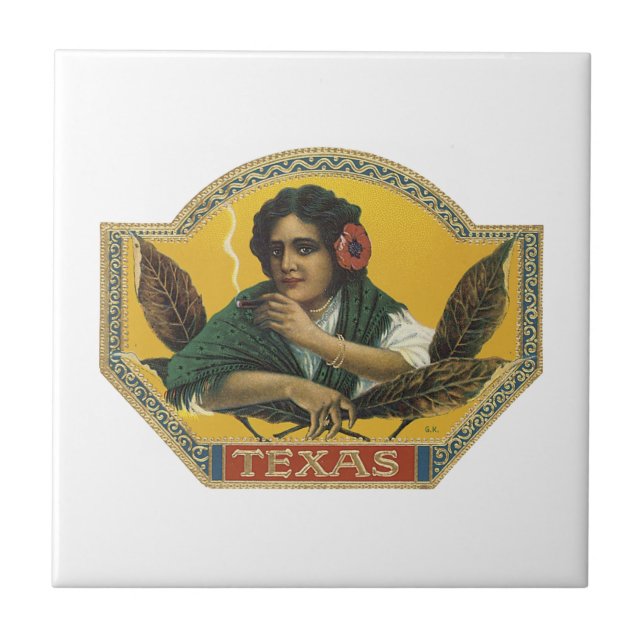 Carreau Étiquette du Texas Cigar (Devant)