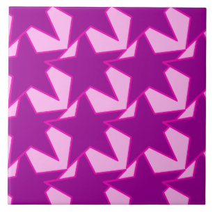 Carreau Étoile géométrique moderne - améthyste violet et r